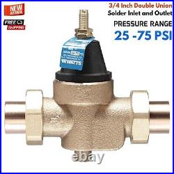 3/4 Double Union Inlet/ Outlet Water Pressure Reducing Valve Pressure Regulator