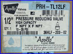 APOLLO Valves #36HLF-203-02 1/2Water Pressure Reducing Valve F NPT X F NPT