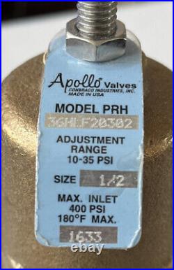 APOLLO Valves #36HLF-203-02 1/2Water Pressure Reducing Valve F NPT X F NPT