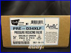 Apollo Pressure Reducing Valve Double Union 3/4 15-75 PSI 36ELF12401X NEW