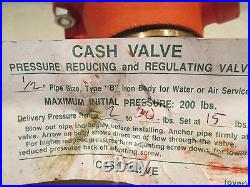 Cash 1/2 Pressure Reducing Valve For Water&air 20299-0015