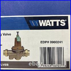 New Watts 1 LF25AUB-DU-Z3 Pressure Reducing Valve (Double Union) 0960421