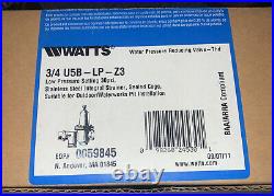 WATTS 3/4 U5B-LP-Z3 LOW Pressure Reducing Valve 10-35 PSI 3/4 NPT 0059845