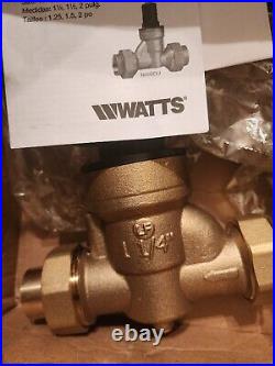 Watts 1-1/4 in. Lead-Free Copper Silicon Double Union Pressure Reducing Valve