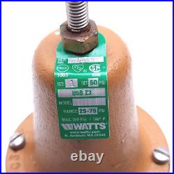 Watts U5B-Z3 Water Pressure Reducing Valve, 1 NPT, Range 25-75psi, 300psi Max